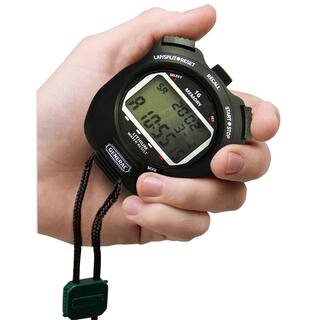 General Tools Three-Line Stopwatch with 16-Value Lap and Split Memory SW888L