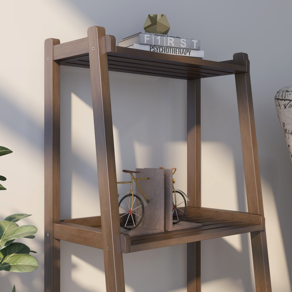 42 quotBookcase With 3 Shelves In Espresso   Transitional   Bookcases   by HomeRoots  Houzz