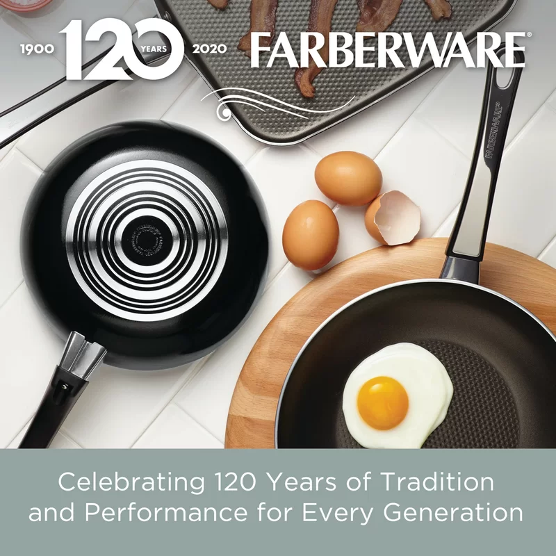 Farberware 21809 High Performance Nonstick Cookware Pots and Pans Set Dishwasher Safe， 17 Piece， Black