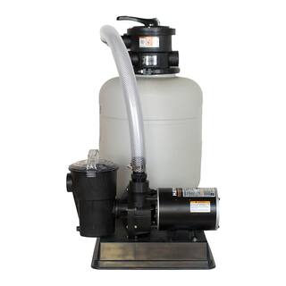 HAYWARD Pro Series 16 in. 1.40 sq. ft. Above Ground Pool Sand Filter with Power Flo Pump 1 HP W3S166T1580S