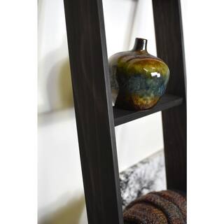 72 in. Black Farmhouse Blanket Ladder BL01-6FT-BK