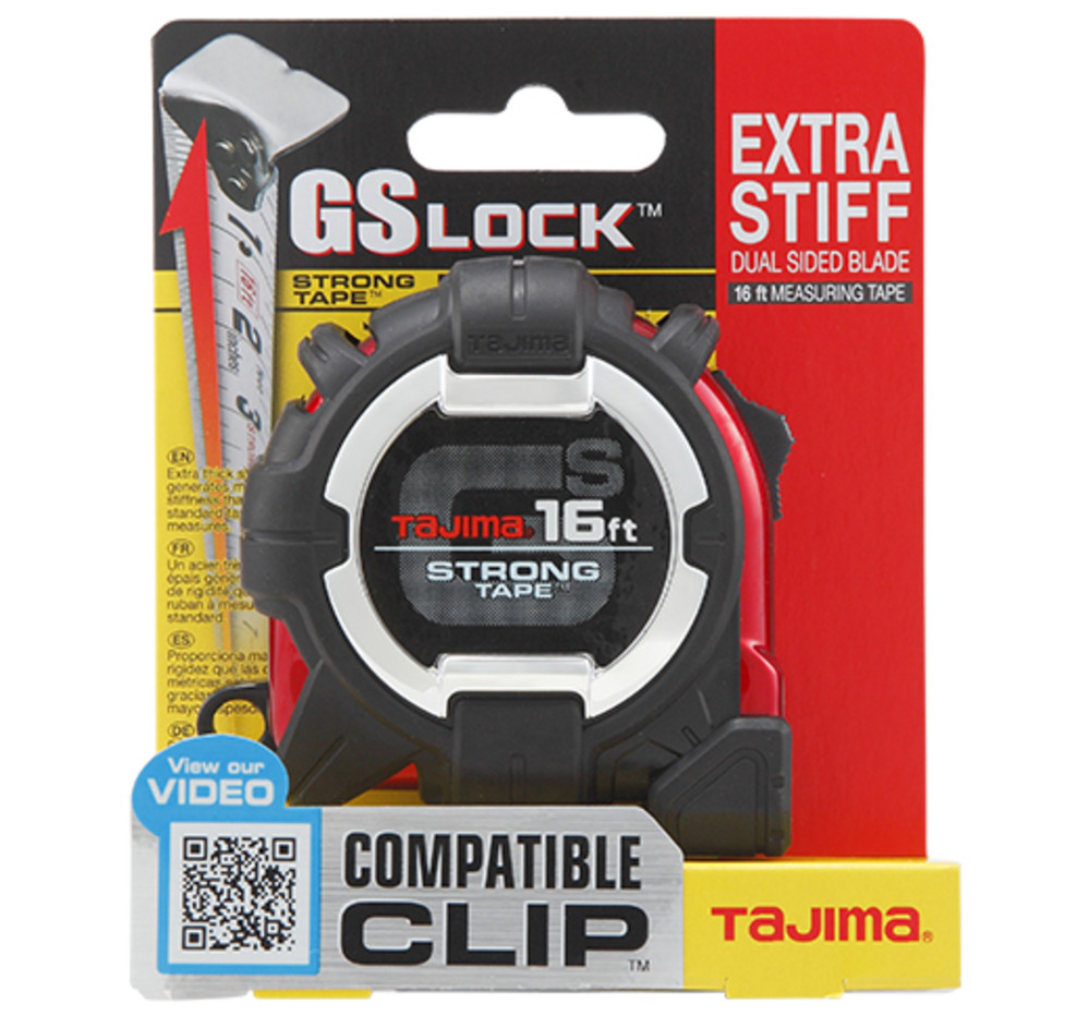 Tajima GS LOCK Measuring Tape 16and#8242; x 1 with Compatible Clip