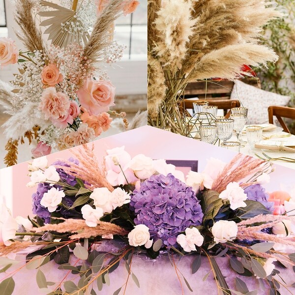 6 Pcs 17 Inch Faux Pampas Grass Artificial Boho Decor