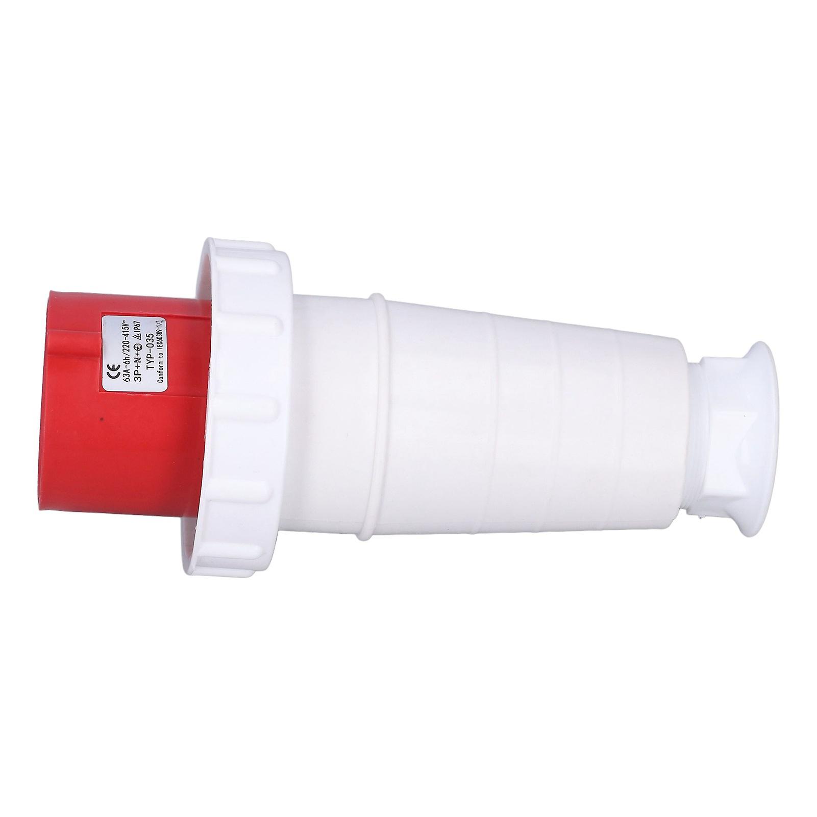 Industrial Socket Cee Aviation Connector Ip67 Waterproof 5pin 63a 220415v Red For Outdoor