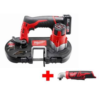 MW M12 12-Volt Lithium-Ion Cordless Sub-Compact Band Saw XC Kit with Free M12 Righ Angle Impact Driver 2429-21XC-2467-20