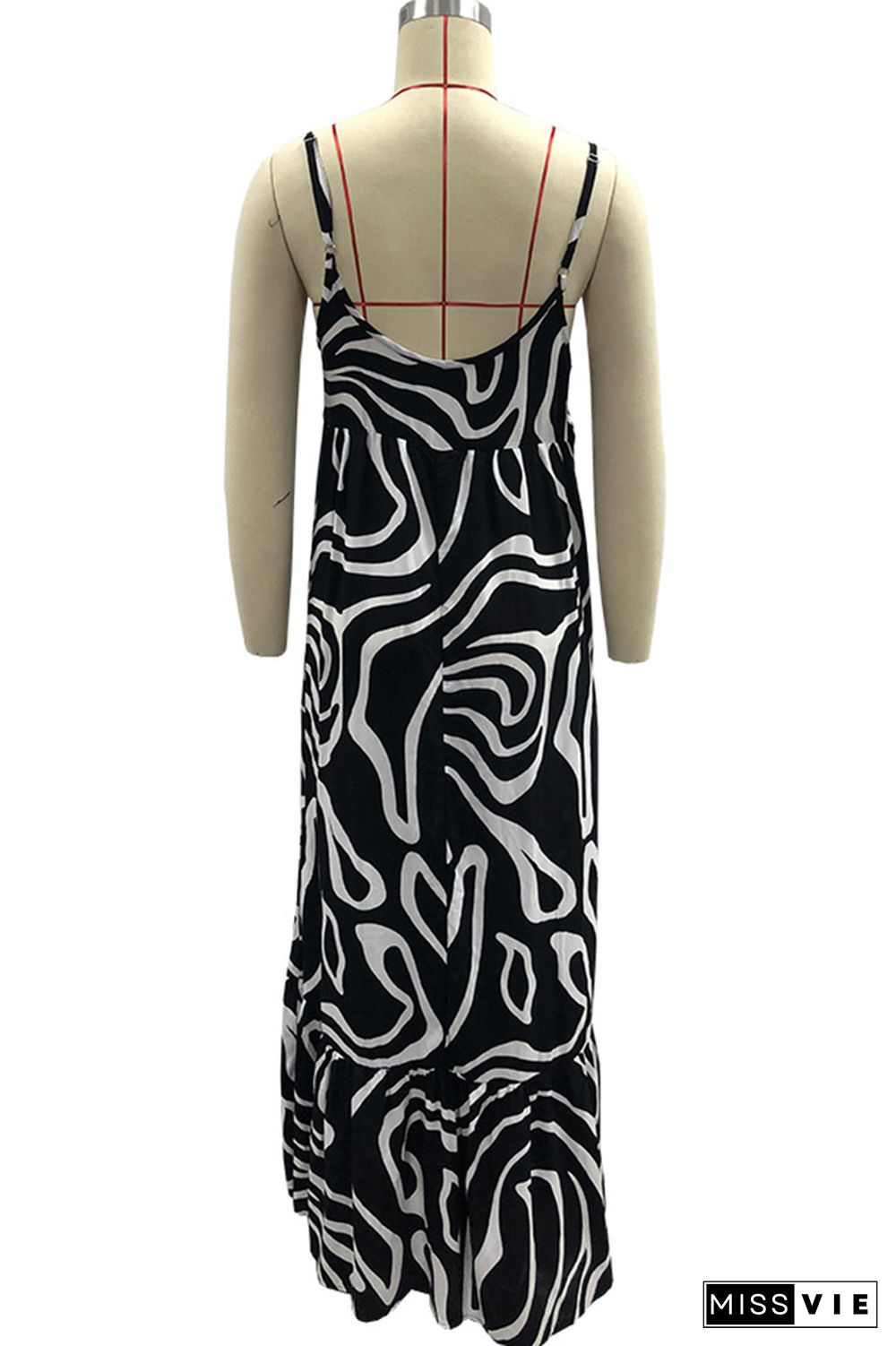 Black Sleeveless Stripe Dress Wholesale