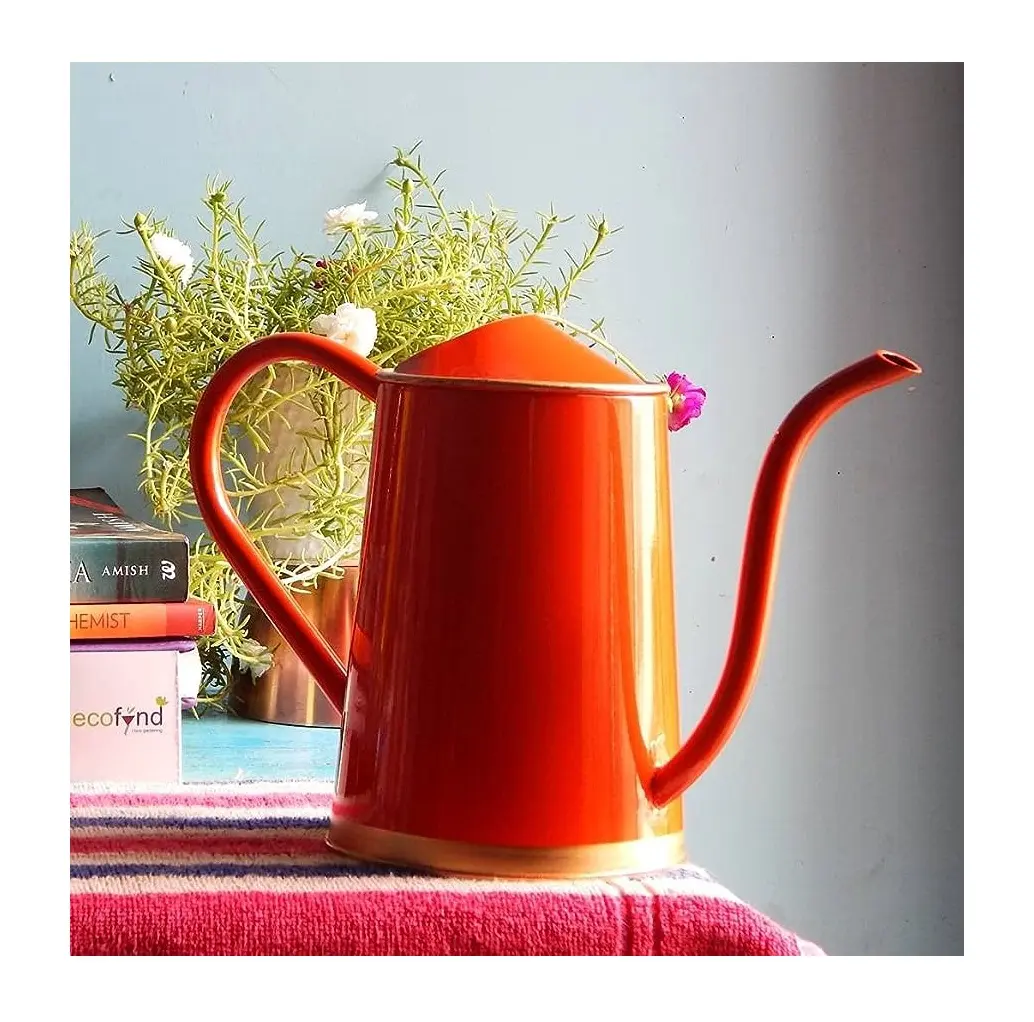 Newest Design Gold Finishing Iron Watering Can Metal Watering Can with Anti Rust Powder Coating for Gardening Plants Flower