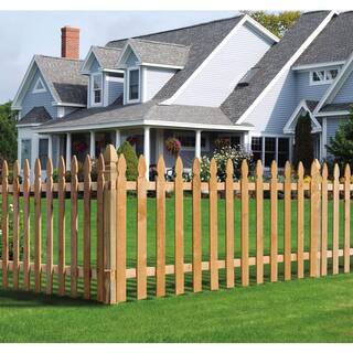 Outdoor Essentials 58 in. x 3-12 in. x 3-12 ft. Western Red Cedar French Gothic Fence Picket (13-Pack) 234628