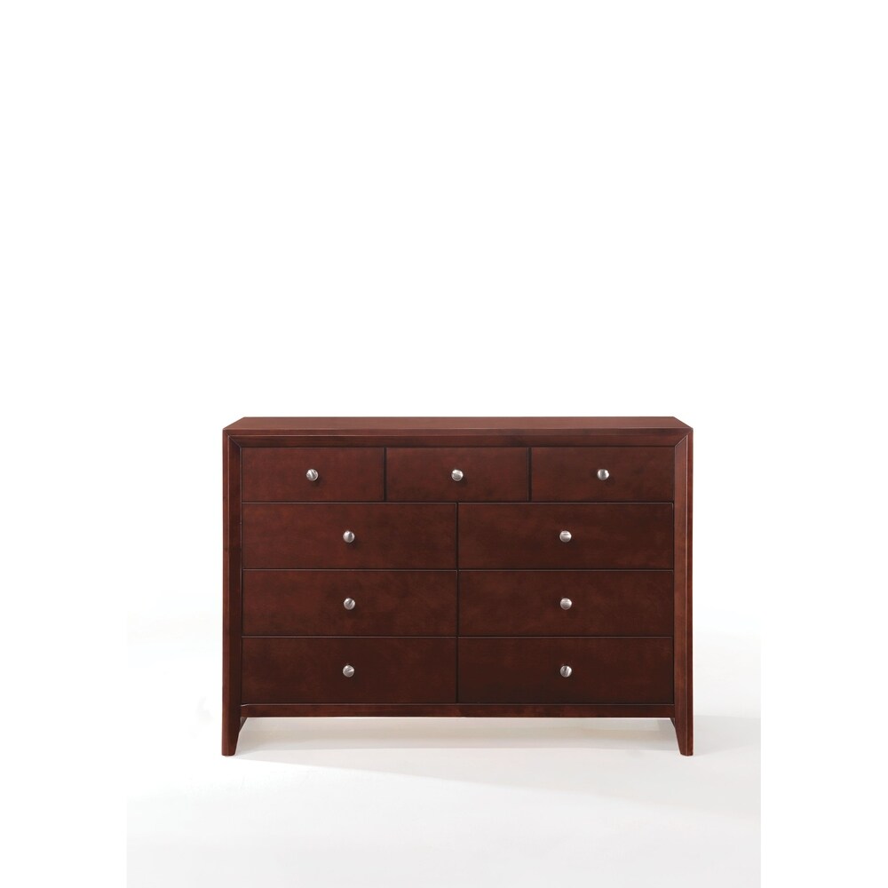 Ilana Brown Cherry 9 drawer Dresser