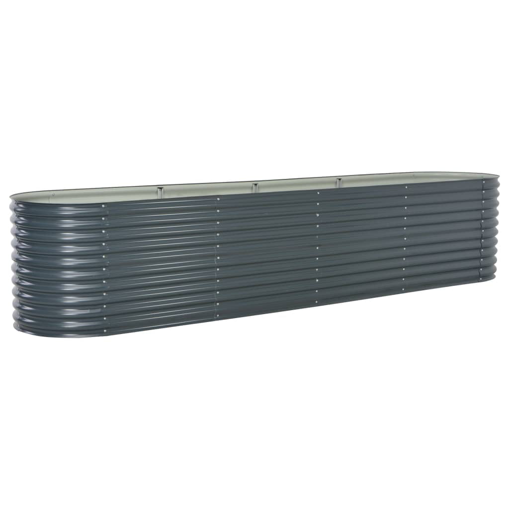 Charmma Garden Raised Bed 157.4"x31.4"x31.8" galvanized Steel Gray