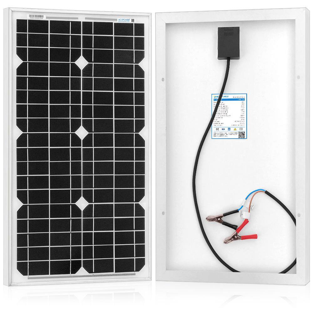 ACOPower 30-Watt 12-Volt Mono Solar Panel Compatible with Portable Chest Fridge Freezer Cooler HY030-12M