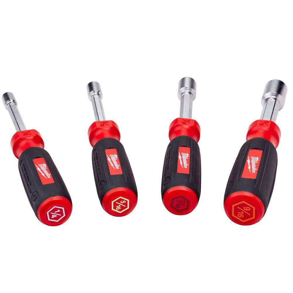 MW 4-Piece Hollow Shaft SAE Nut Driver Set 48-22-2404