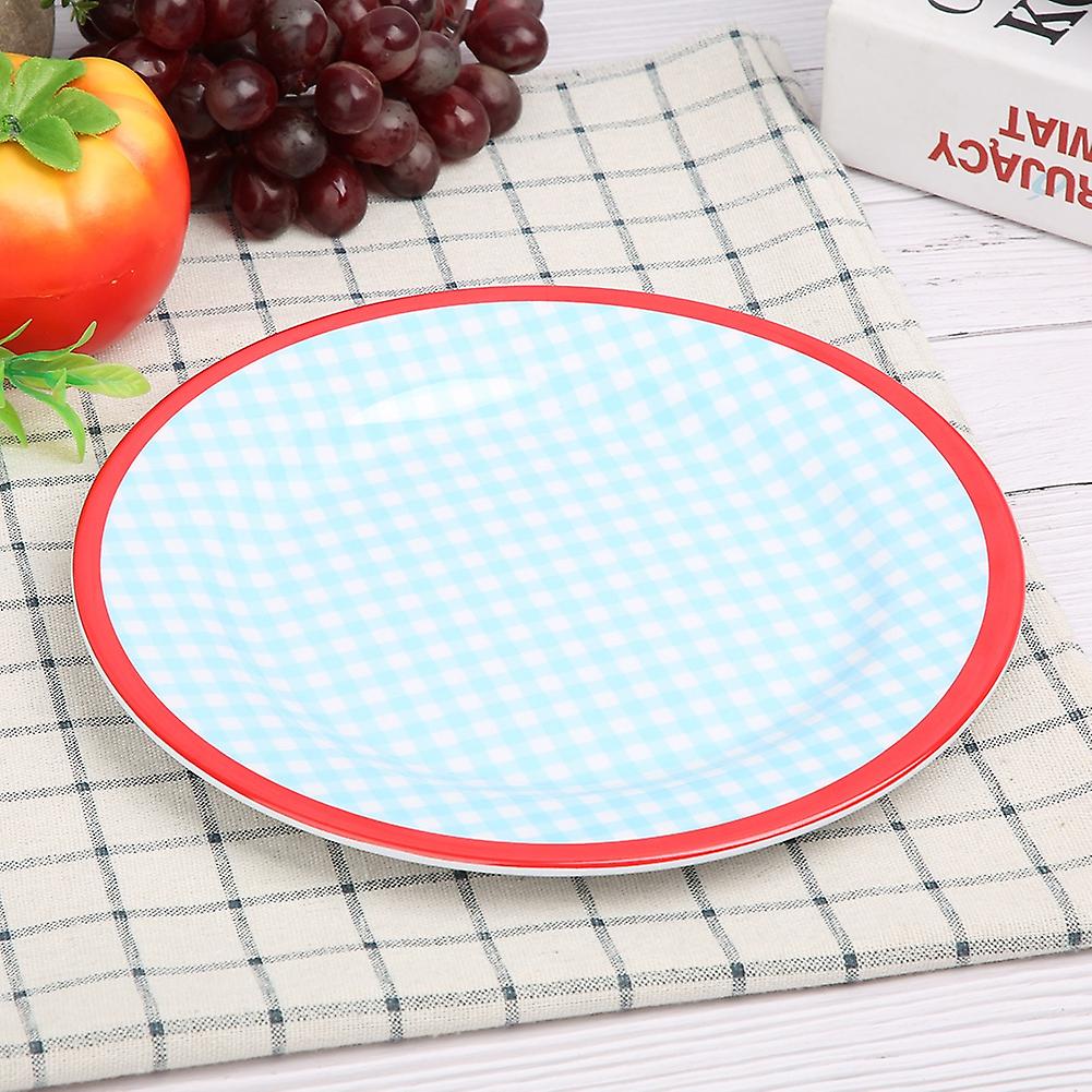 22cm Plate Round Shape Dinner Plate Dish Tableware Kitchen Tool For Home Restaurant Hotel