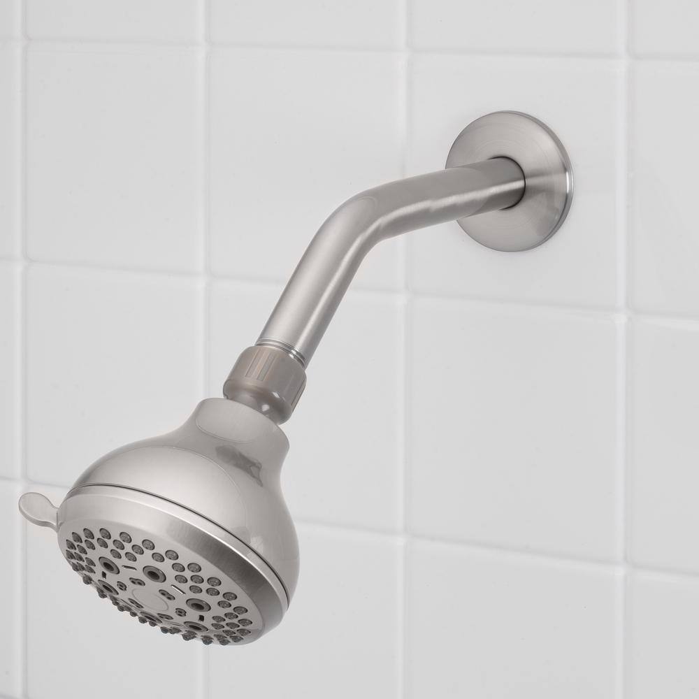 Glacier Bay 8 in. Shower Arm and Flange in Brushed Nickel 3075-505