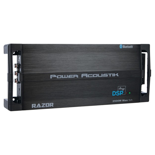 Power Acoustik Razor Series Rz5 2500dsp 2 500 watt max 5 channel Class D Amp With Dsp Bluetooth And Remote Gain Control