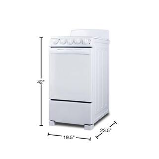 Summit Appliance 20 in. 2.3 cu. ft. Electric Range in White RE203W1