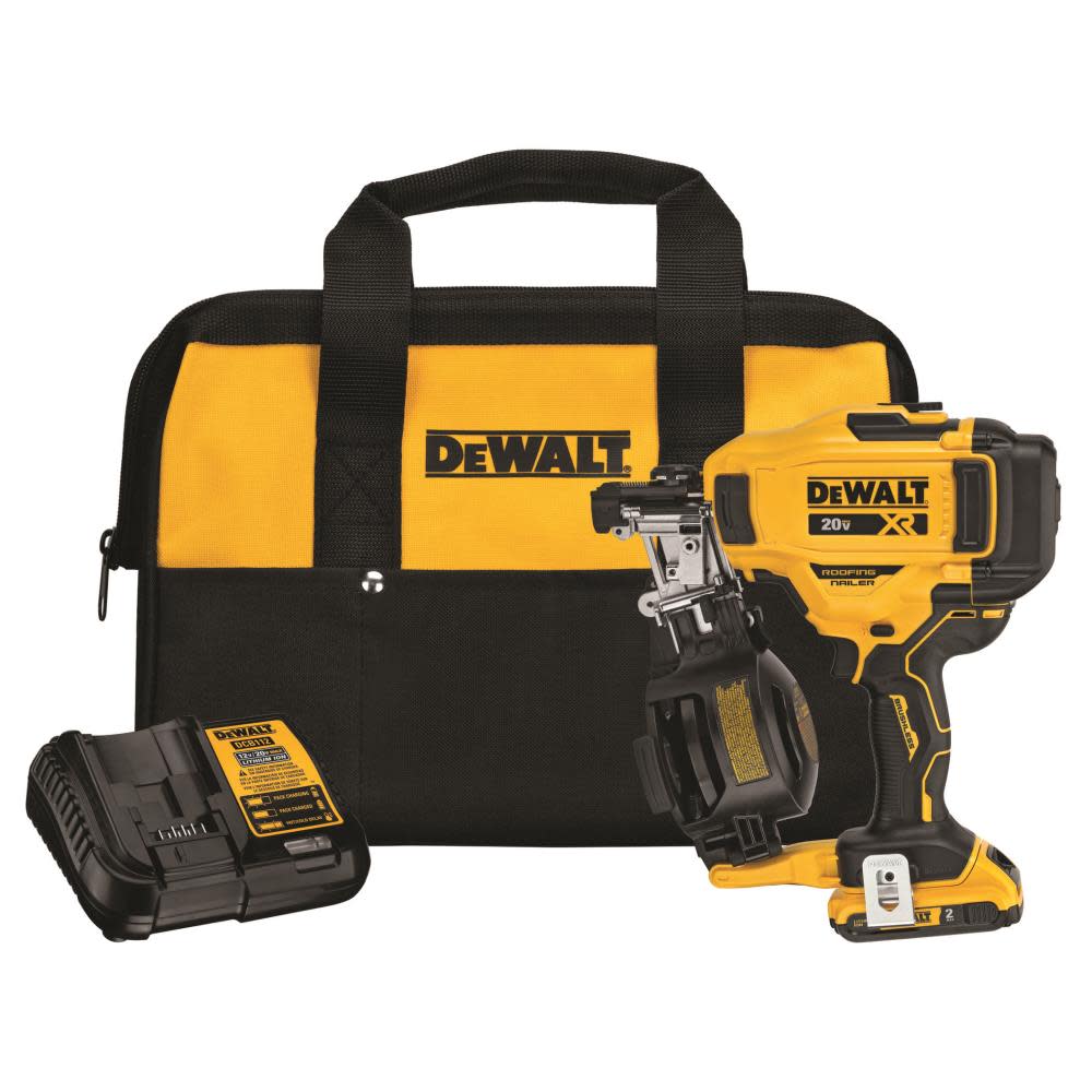 20V MAX* 15° Cordless Coil Roofing Nailer Kit ;