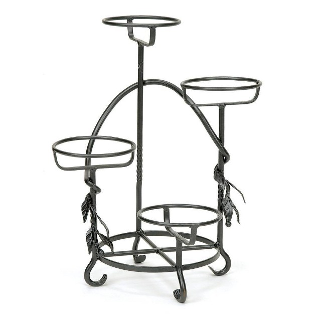 Cascading Iron Plant Stand For 4 Planters Graphite Achla Designs