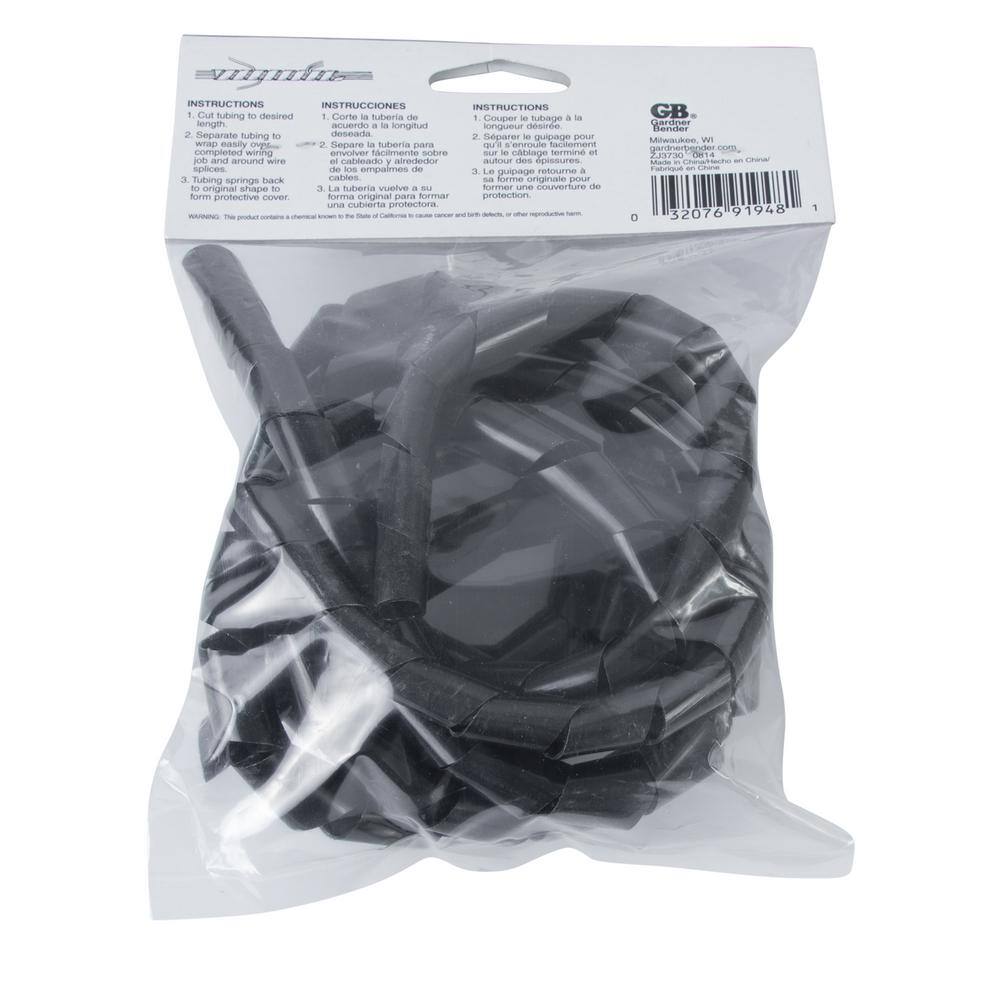 Gardner Bender 3-12 ft. Spiral Wrap Combo Pack - Black FSP-BLACKTC