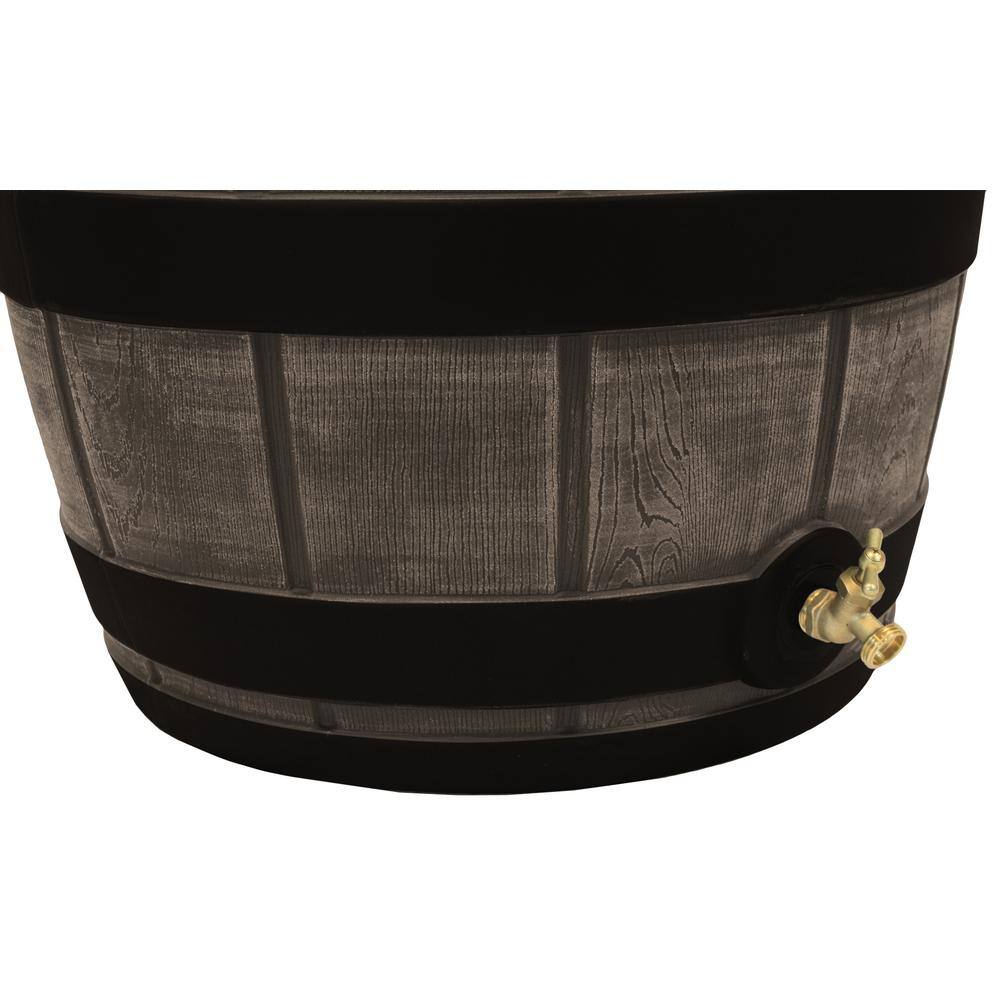 Good Ideas Rain Vault 50 Gal. Darkened Ribs Oak Rain Barrel RVT-DR-OAK