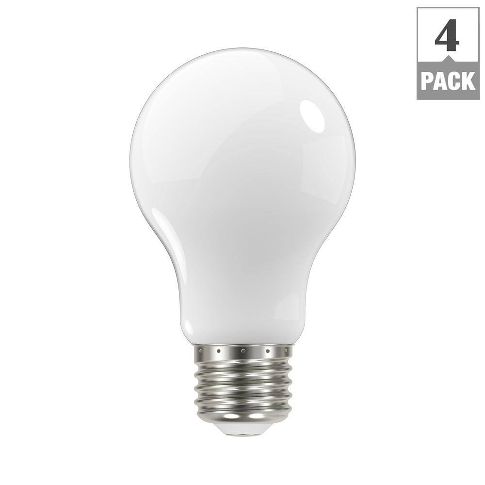 EcoSmart 60-Watt Equivalent A19 Dimmable ENERGY STAR Frosted Filament LED Light Bulb Daylight (4-Pack) B8A19A60WESQD03