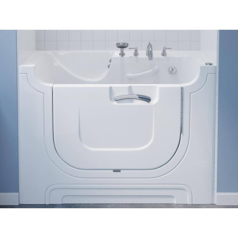 Universal Tubs HD Series 30 in. x 60 in. Right Drain Wheelchair Access Walk-In Air Tub in White HD3060WCARWA