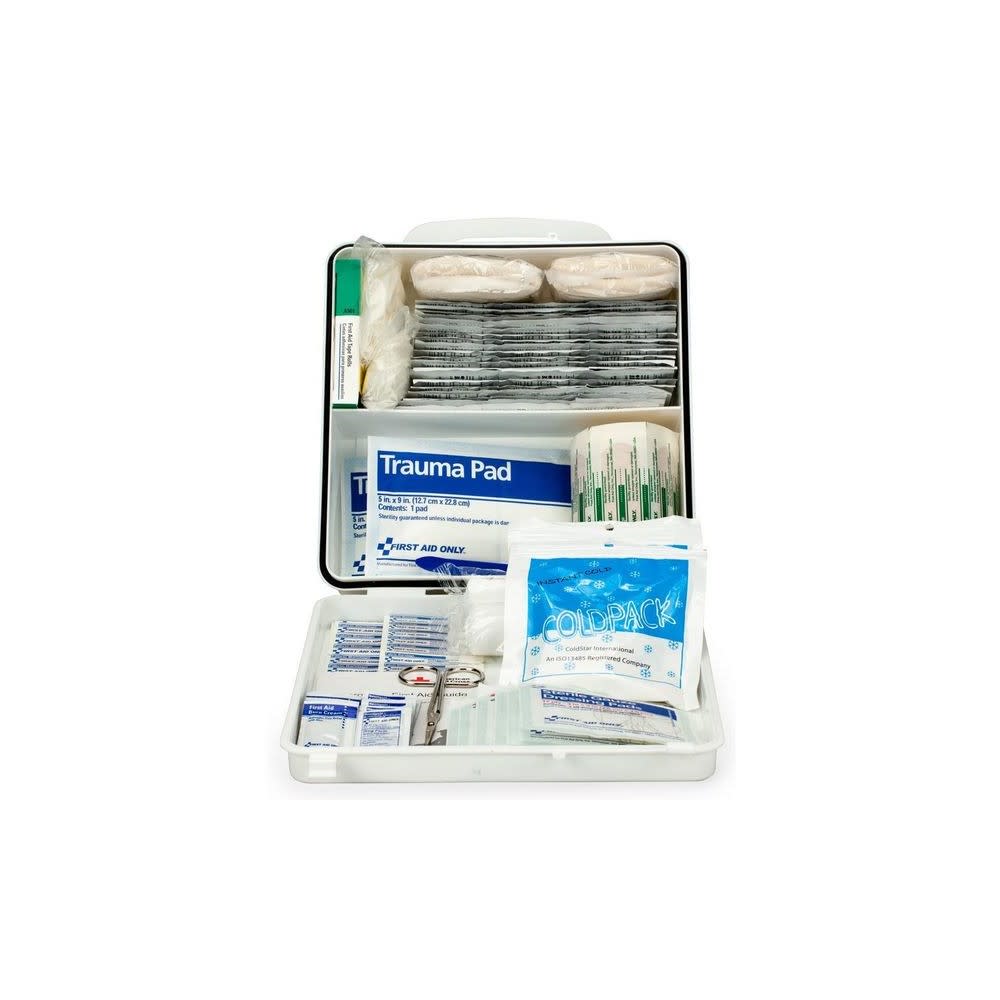 First Aid Only Contractors First Aid Kit 50 Person Plastic Cas