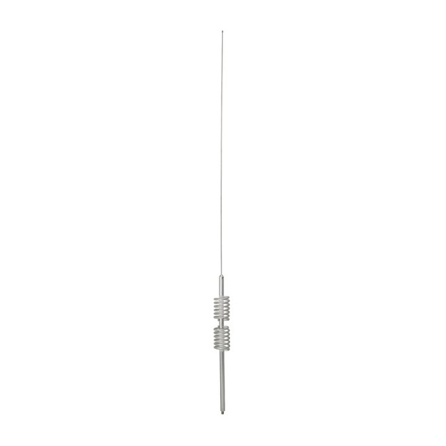 Tram 15 000 watt Tramcat Trucker Twin coil Aluminum Cb Antenna With 42 1 4 inch Stainless Steel Whip And 9 inch Shaft