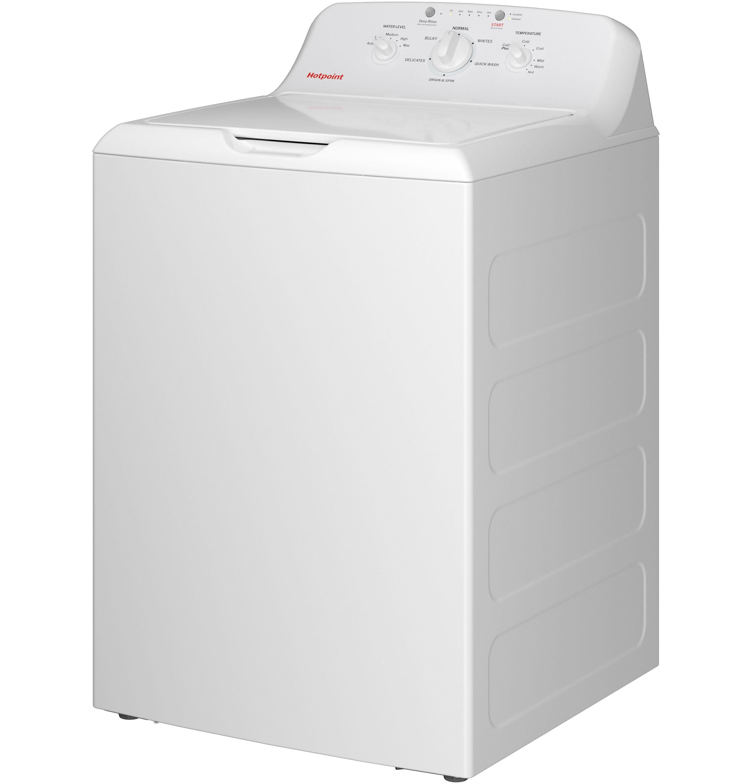 Hotpoint HTW265ASWWW Hotpoint® 4.0 Cu. Ft. Capacity Washer With Stainless Steel Basket,Cold Plus And Water Level Control​