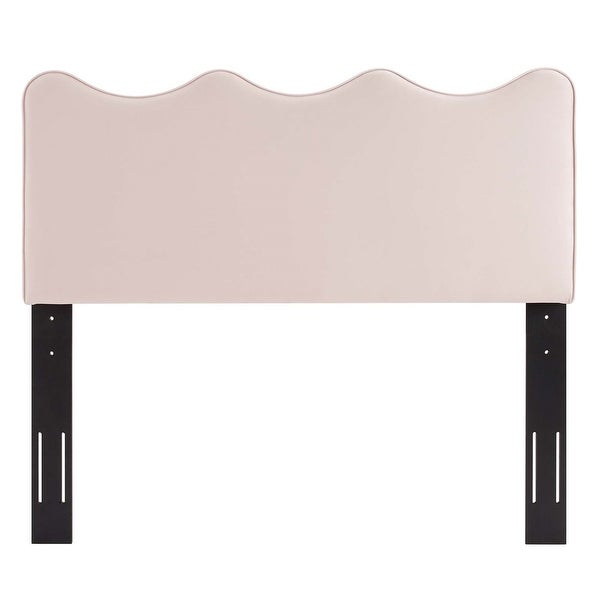 Monrovia Pink Velvet Upholstered Twin Size Headboard - - 34023698