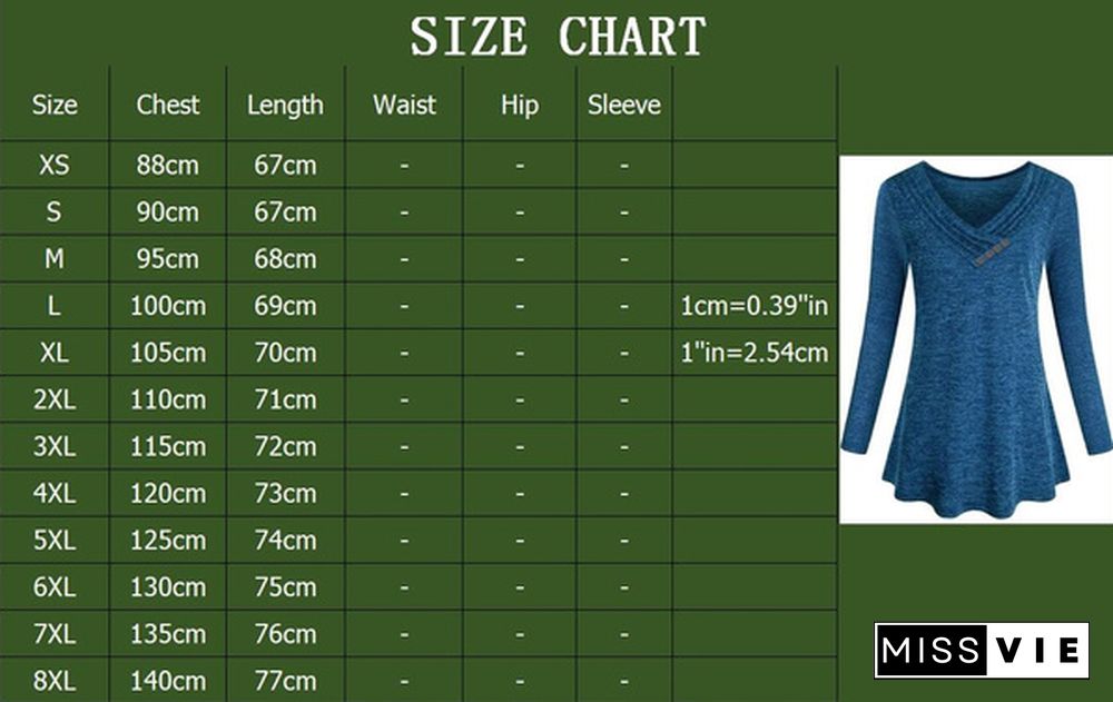 XS-8XL Womens Fashion Tops Autumn and Winter Clothes Loose Shirts Casual Button Stitching Deep V-neck Long Sleeve Blouses Plus Size Solid Color Pullovers Cotton T-shirts