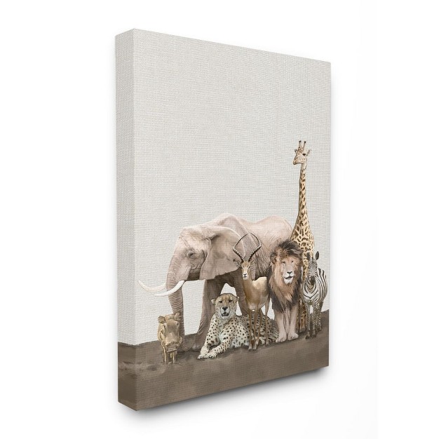 Stupell Industries Wild Zoo Animals Elephant Lion Giraffe Zebra Design