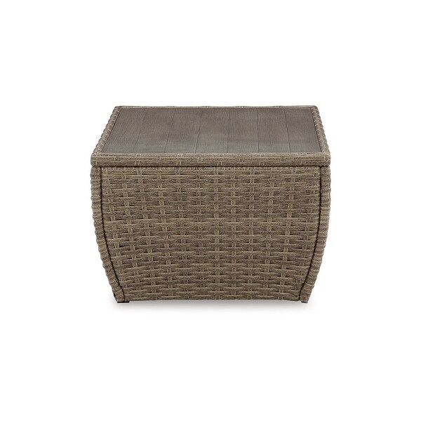 Signature Design by Ashley Sandy Bloom Brown Rectangular Outdoor Coffee Table