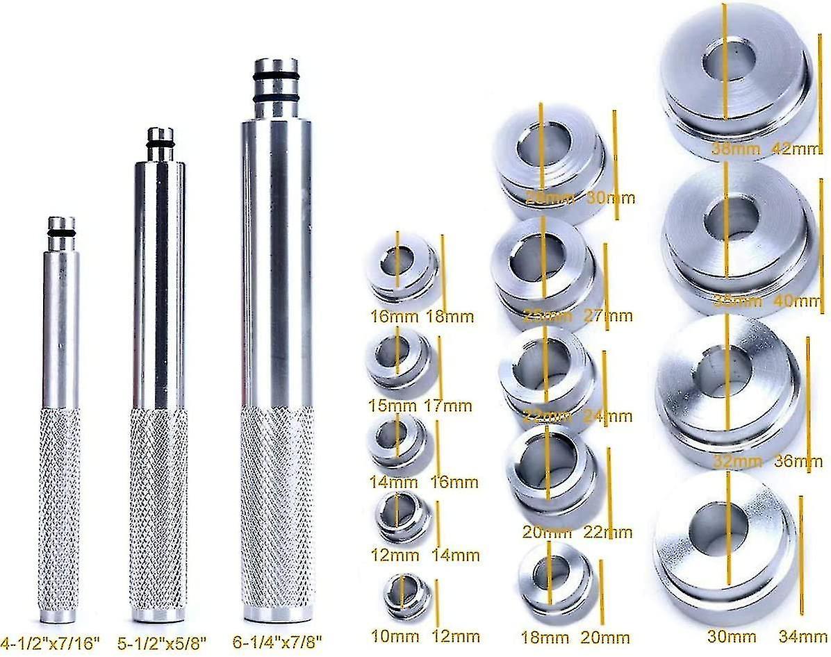 17pc Aluminium Wheel Bearing Race and Seal Bush Driver Set Garage Tool Kit W/case