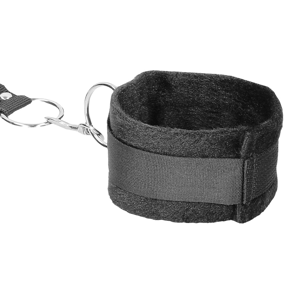 Black & White Velcro Hogtie With Cuffs