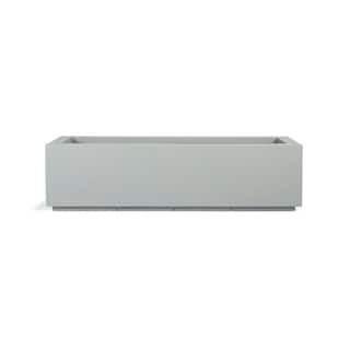 PolyStone Planters Riviera Short 46 in. x 12 in. Concrete Gray Trough 2003