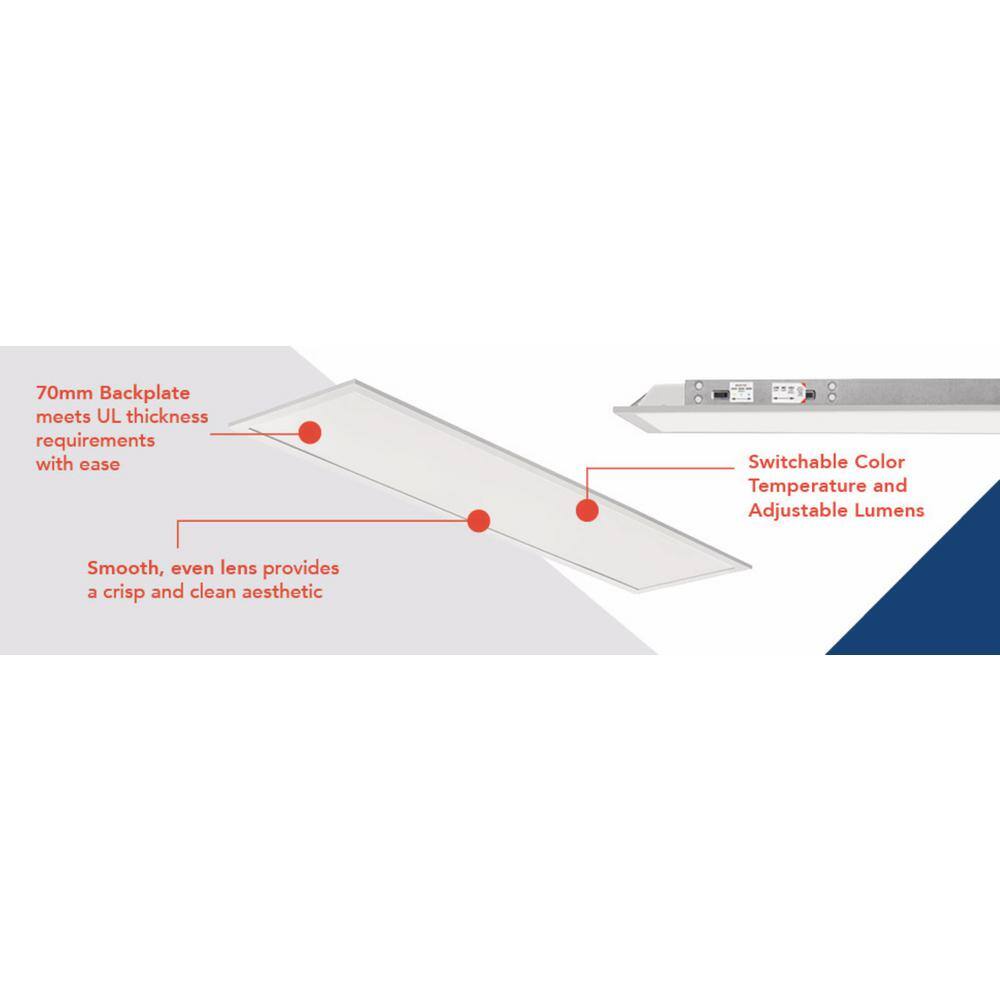 Lithonia Lighting Contractor Select CPX 1 ft. x 4 ft. 4280 Lumens Integrated LED Panel Light Switchable Color Temperature CPX 1X4 ALO7 SWW7 M4