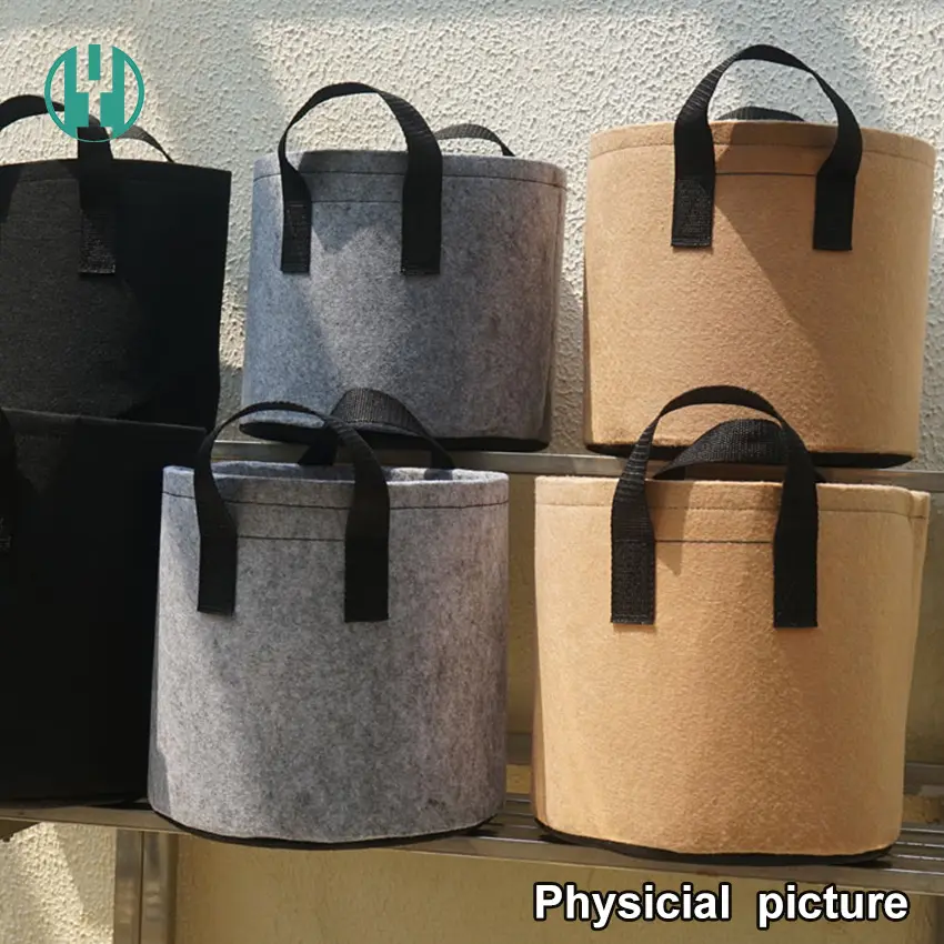 Hyh Custom Reusable Grow Bags Vegetable Grey Grow Bags For Garden Supplies