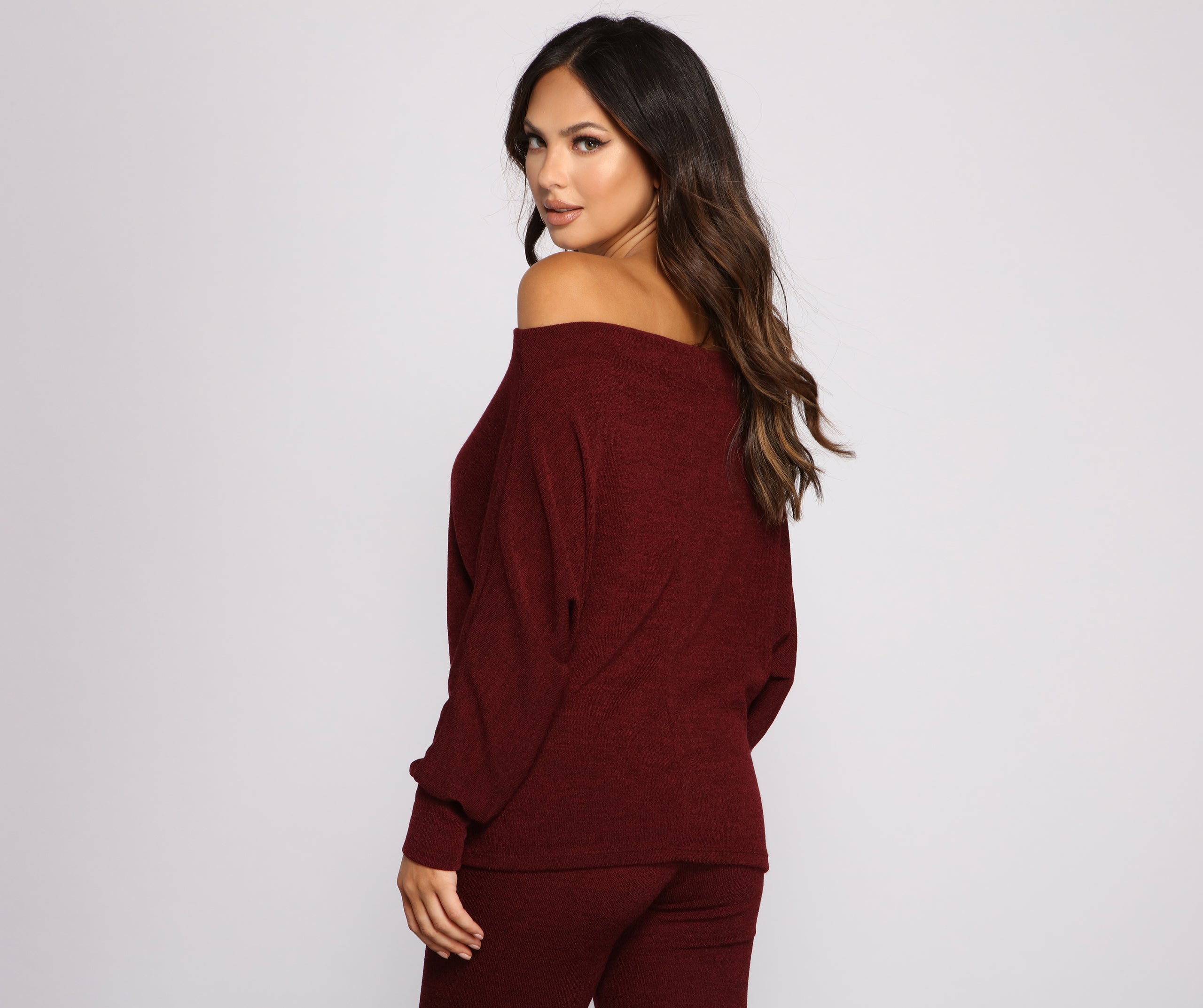 Strike A Pose Dolman Sleeve Knit Top