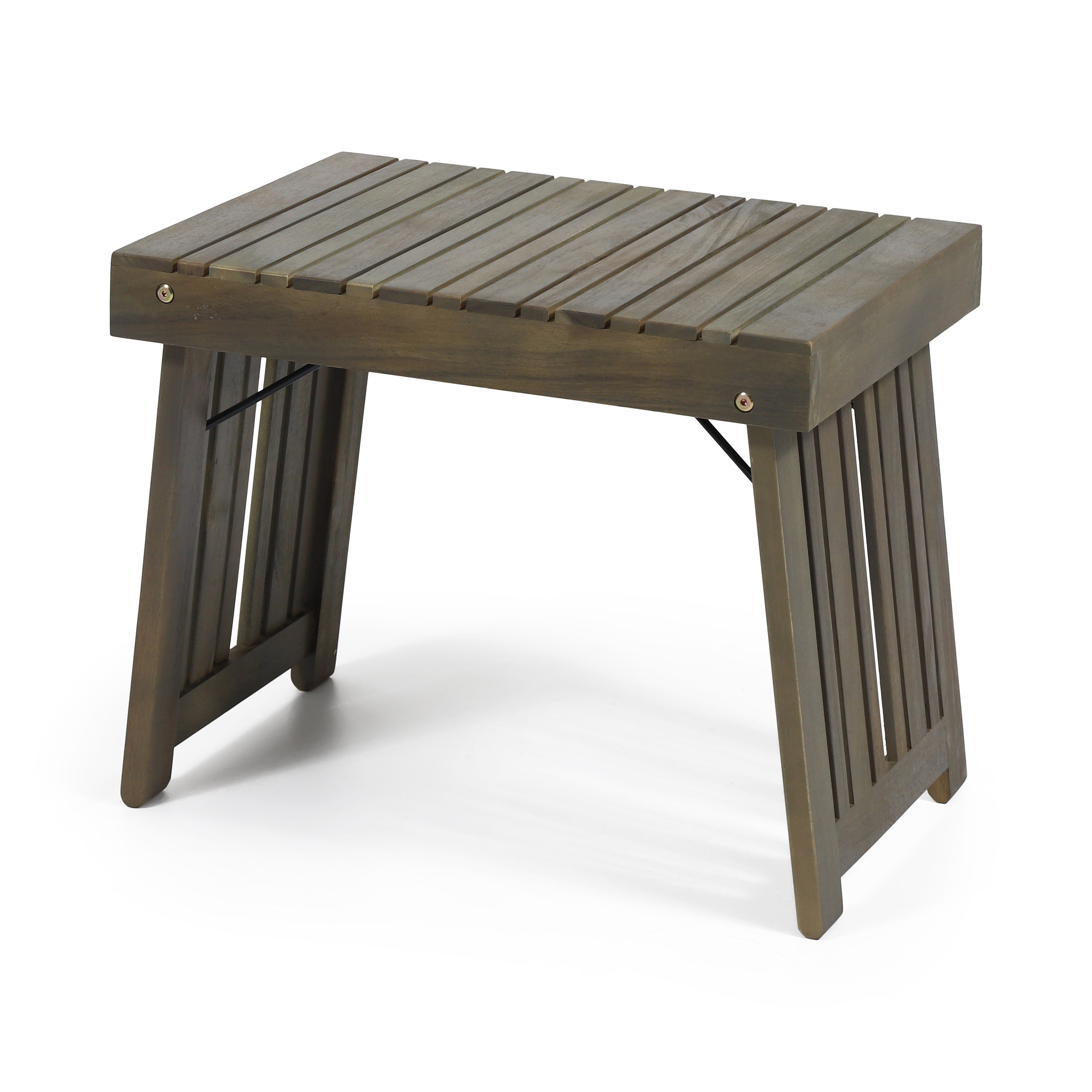 Karyme Outdoor Acacia Wood Folding Side Table