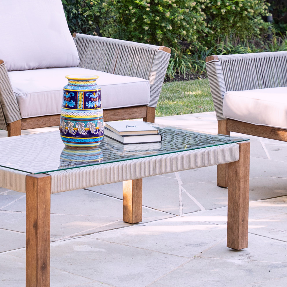 Sidmouth Outdoor Armchair With Cushions  Set of 2   Tropical   Outdoor Lounge Chairs   by SEI  Houzz