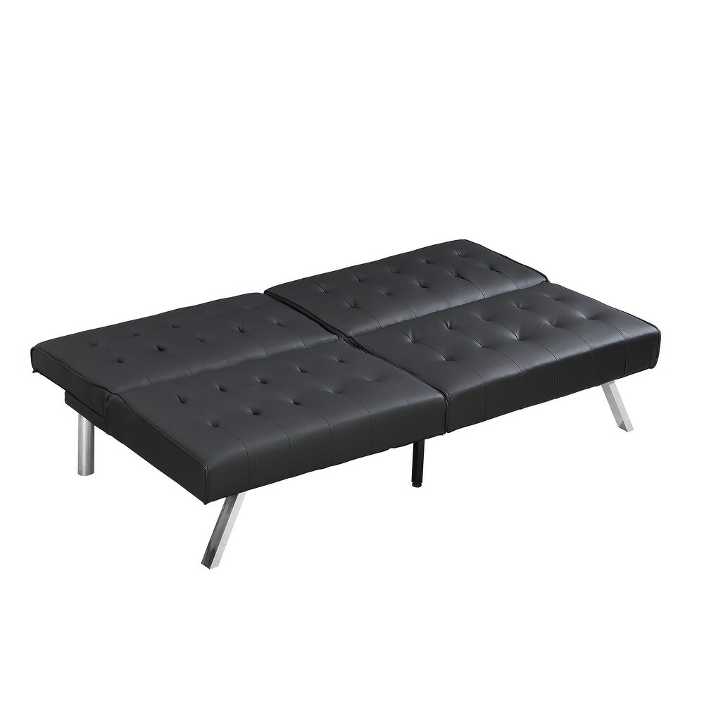 68 inch Multi Functional Sofa Bed  Tufted Fabric Upholstered Sleeper Lounge Couch Leisure Futon Sofa with Adjustable Backrest