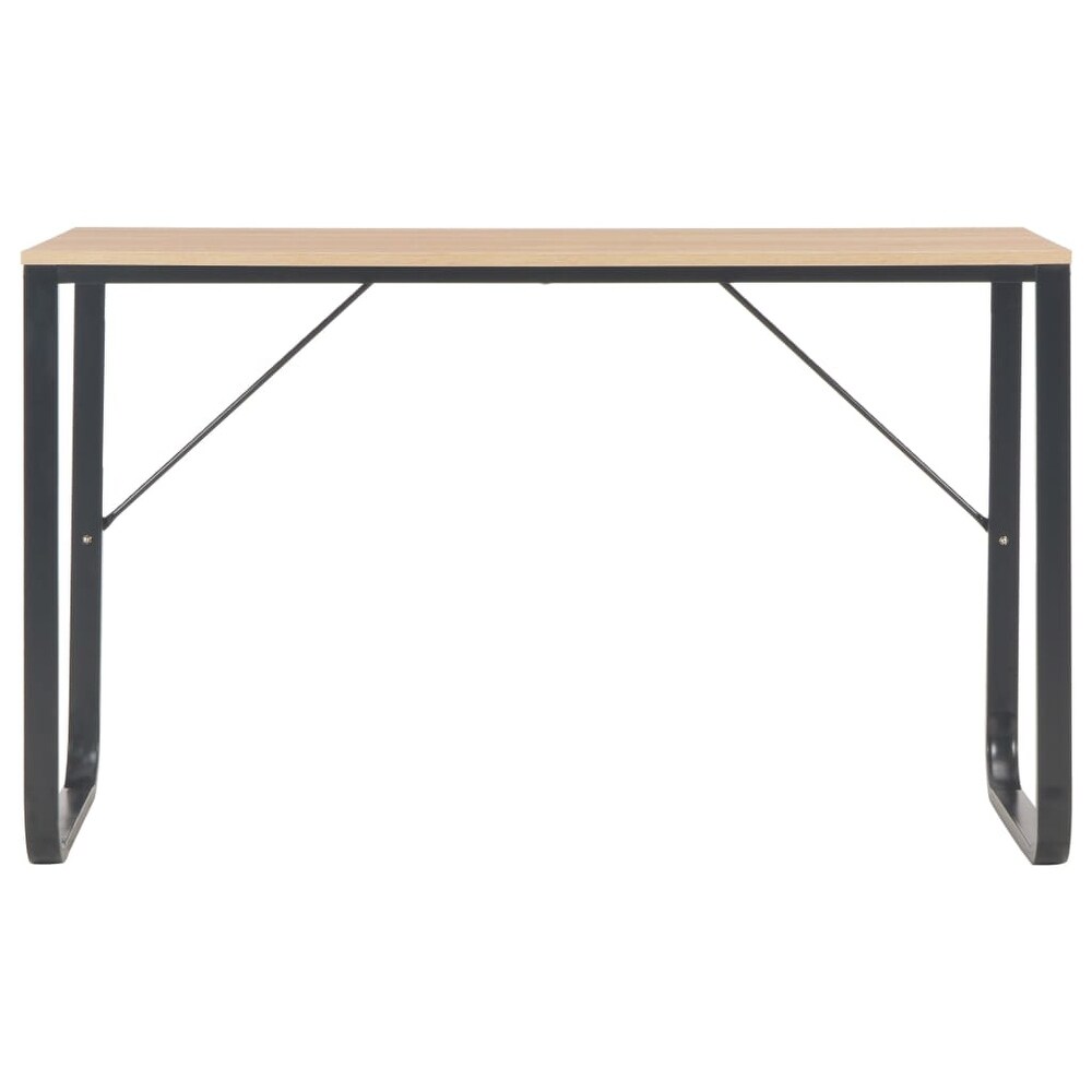 vidaXL Computer Desk Black and Oak 47.2\