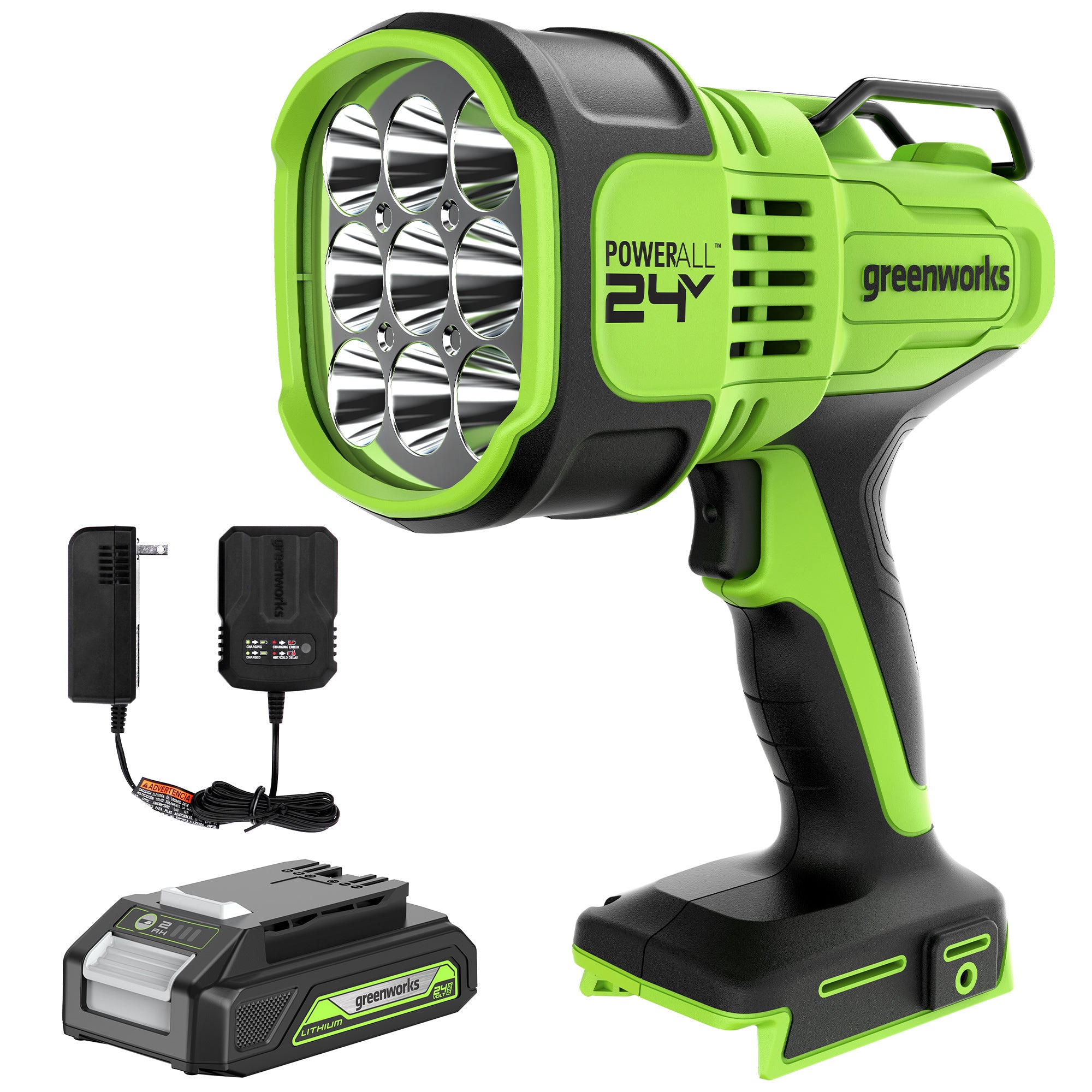 24V Cordless Battery Spot Light w/ 2.0Ah Battery  Charger