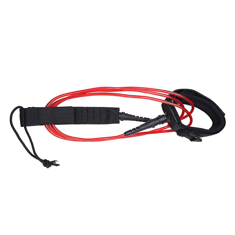 Tpu 6ft 5.5mm Surfing Ankle Leash With Double Swivels (red)