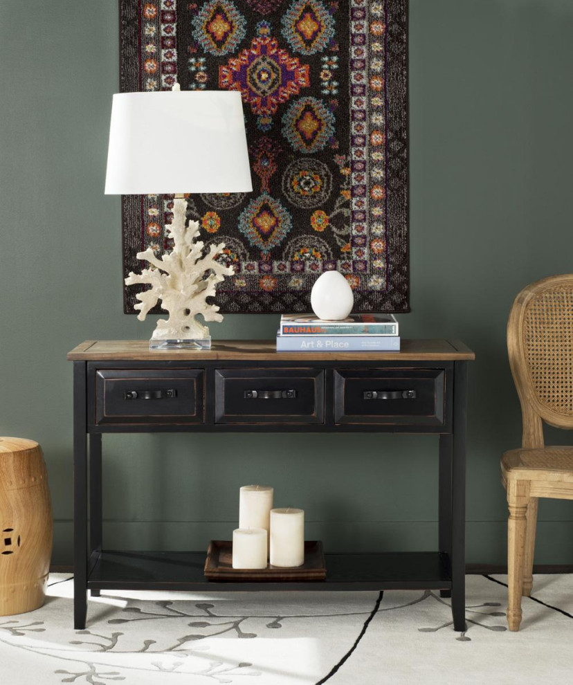 Dina Console Table Black/Oak   Transitional   Console Tables   by V.S.D Furniture  Houzz