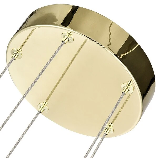 VONN Lighting Amalfi 5-Light ETL Certified Integrated LED Adjustable Chandelier Shades Gold - 11 
