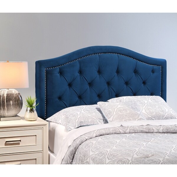 Abbyson Hillsdale Tufted Velvet Nailhead-trim Headboard - - 9834037