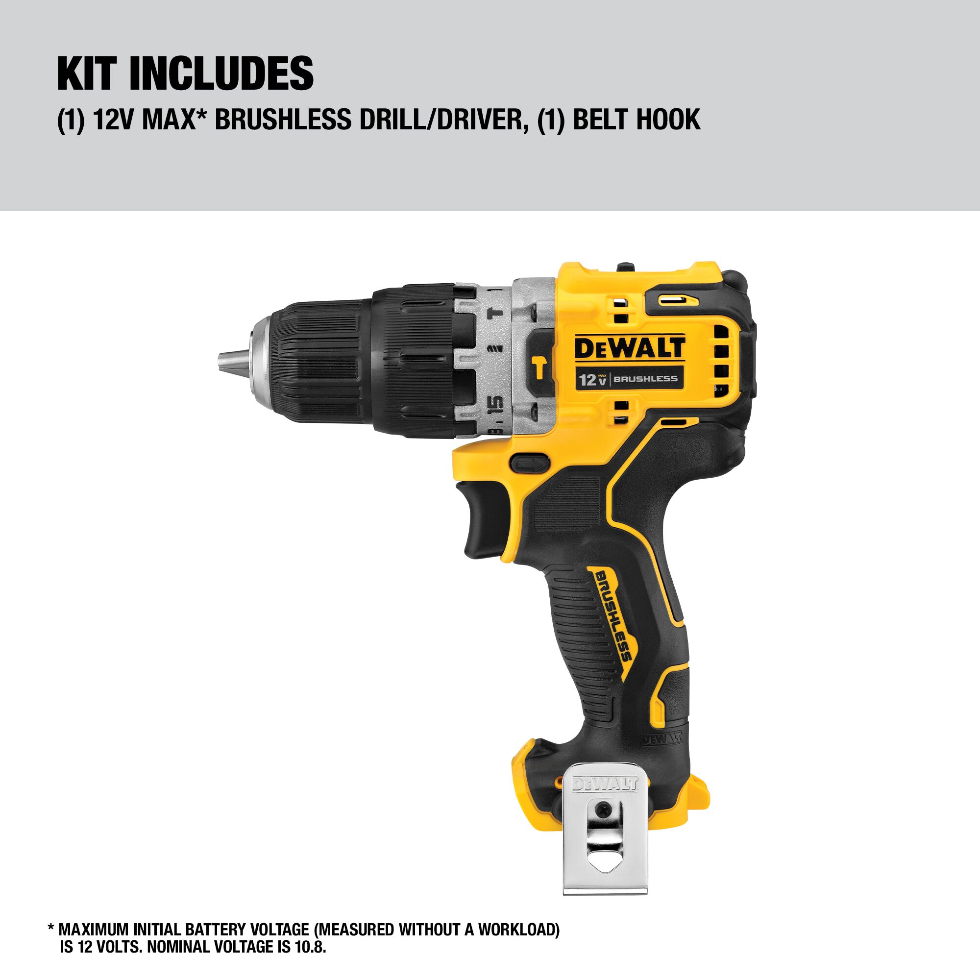 DEWALT DCD706B XTREME 3/8-in 12-volt Max Brushless Cordless Hammer Drill