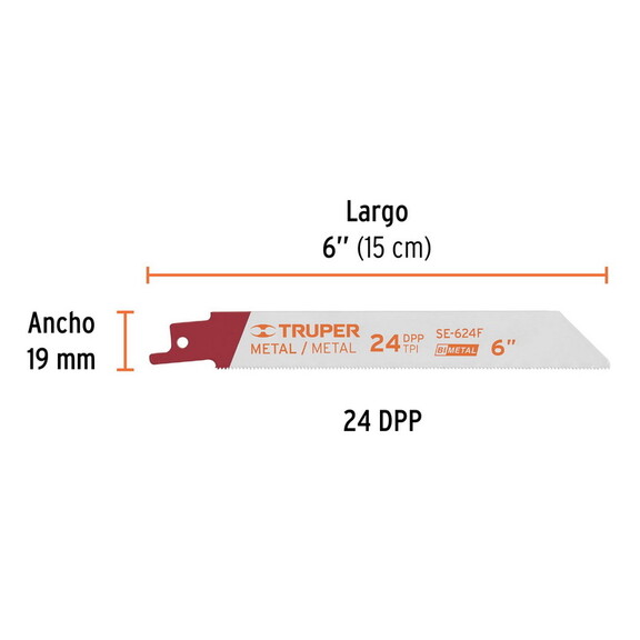 Truper 10797 6  24 TPI  reciprocating saw blade (...